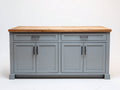 Aparadores madera 160x45x90 cm - gris-natural - diseño amplio para comedor