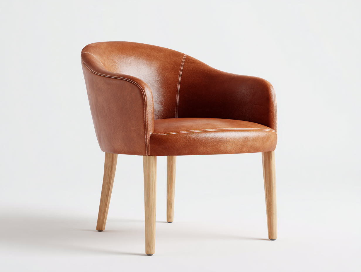 Sillas de comedor de madera y tapizado 62x58x78 cm - marrón - estilo moderno para comedor