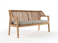 Bancos de jardín madera 160x62x86 cm - natural - diseño moderno con cojín