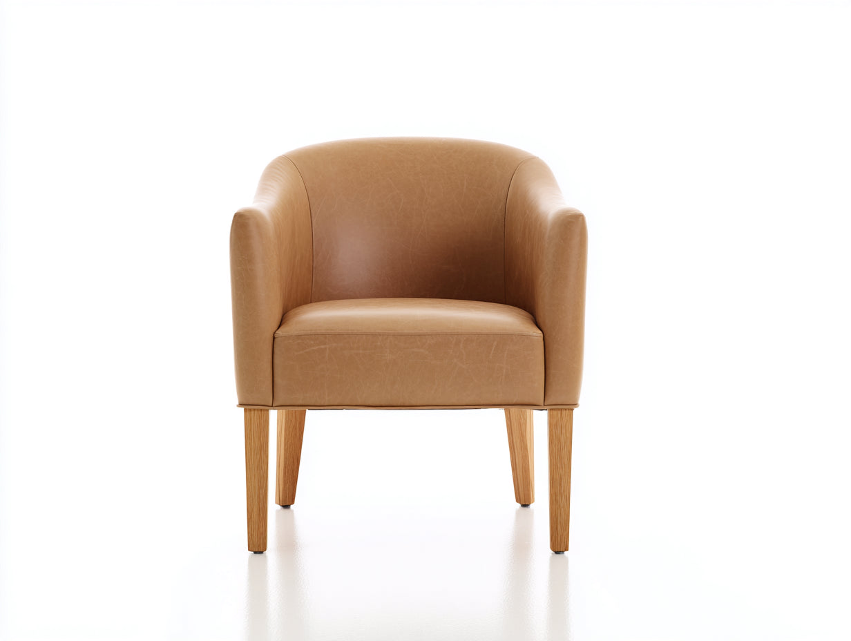 Sillas de comedor de madera y tapizado 66x60x80 cm - marrón claro - estilo moderno para comedor
