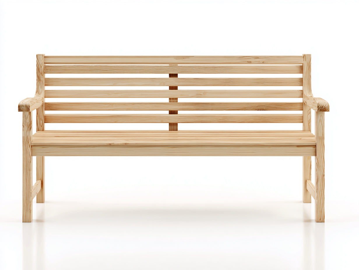 Bancos de jardín de madera 150x58x86 cm - marrón claro - estilo clásico para exterior