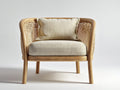 Sillones de ratán ratán natural 78x74x82 cm - natural-beige - diseño relajante para jardín