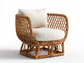Sillones de ratán ratán natural 88x82x84 cm - Beige - Diseño artesanal envolvente