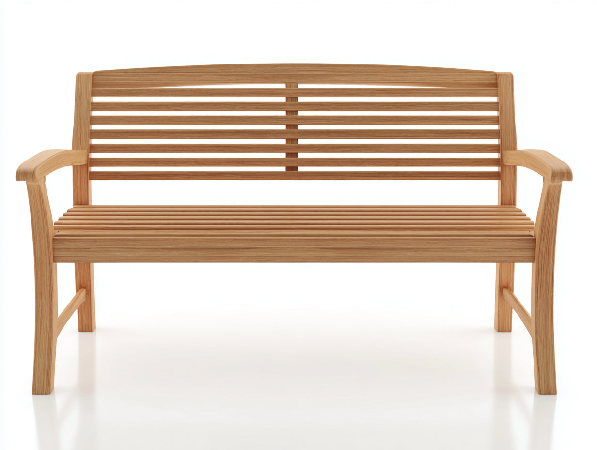 Bancos de jardín de madera 150x58x86 cm - marrón claro - estilo clásico para exterior