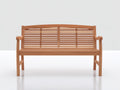 Bancos de jardín de madera 150x62x88 cm - Madera natural - Diseño clásico con respaldo de listones