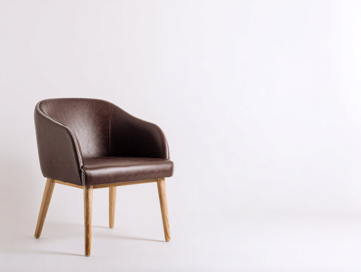 Sillas de comedor polipiel 62x60x81 cm - marrón oscuro - diseño envolvente elegante