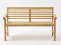 Banco de jardín de madera natural 120x55x85 cm - estilo clásico para exterior