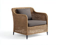 Sillones de ratán ratán sintético 84x78x86 cm - natural-marrón - diseño elegante para jardín