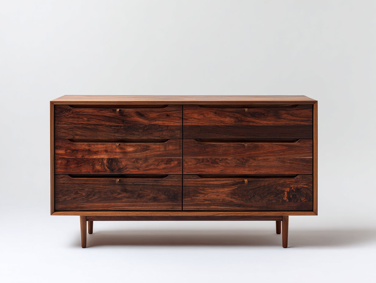 Cómodas madera 145x45x82 cm - marrón - diseño moderno con almacenamiento