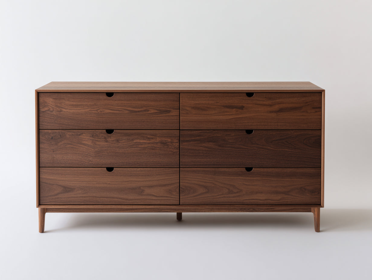 Cómodas madera 160x50x90 cm - Madera natural - Estilo moderno para dormitorio